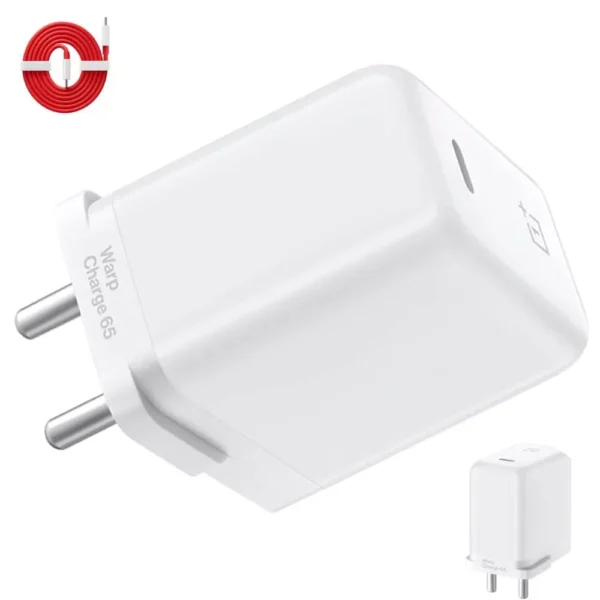 OnePlus 65W charger | OnePlus 65W Warp Adapter | Type C Interface Cable |Original Care Warranty