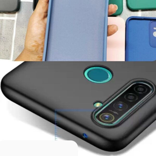 Oppo Realmi 5 Silicon cover | Soft Silicone Camera Protection Matte Silicon Flexible | Rubberised Back Case Cover for Realmi 5 With free 11D