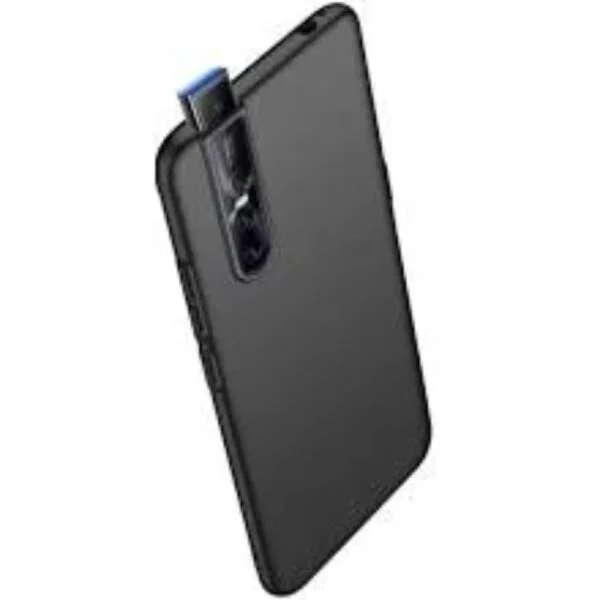 Vivo V15 PRO Back Cover Silicone | Soft Silicone Camera Protection Matte Silicon Flexible | Rubberised Back Case Cover Vivo V15 PRO With Free 11D