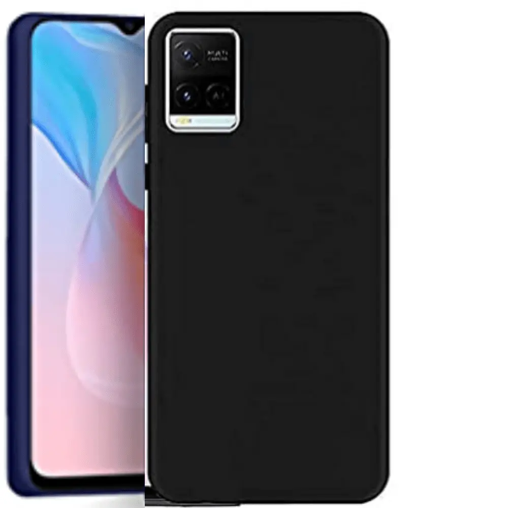 Vivo Y21 2020 Back Cover | Soft Silicone Camera Protection Matte Silicon Flexible, | Rubberised Back Case Cover for Vivo Y21 2020, With free 11D Glass