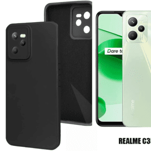Realme c35Silicone Back Cover| Soft Silicone Camera Protection Matte Silicon Flexible | Rubberised Back Case Cover for Realmi c35