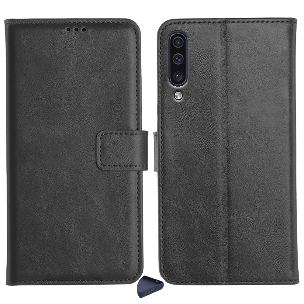 Puloka Flip | Samsung Galaxy A30 Flip Case Leather Finish | Inside TPU with Card Pockets | Wallet Stand and Shock Proof | Magnetic Closing | Complete Protection Flip Cover for Samsung Galaxy A30
