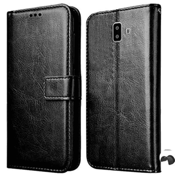 Samsung Galaxy J6 + Flip Case Leather Finish