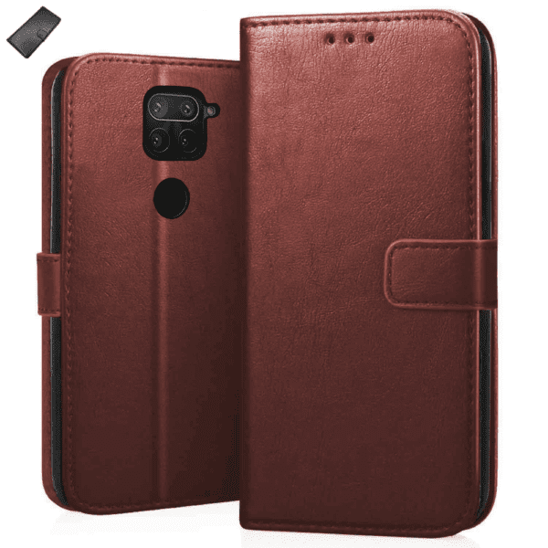 Flip Cover For Redmi Note 9 Leather Cover With Camera Protection