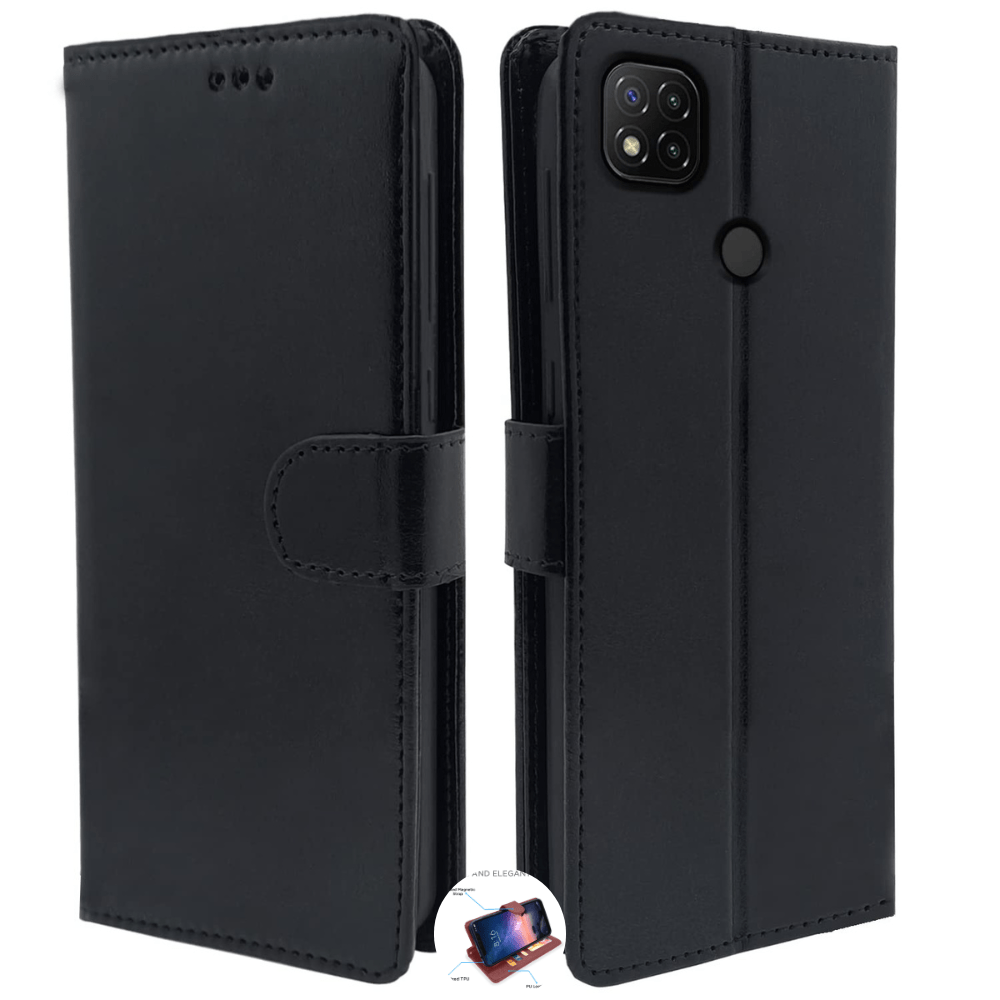 Flip Cover For Redmi 9 Leather Cover With Camera Protection