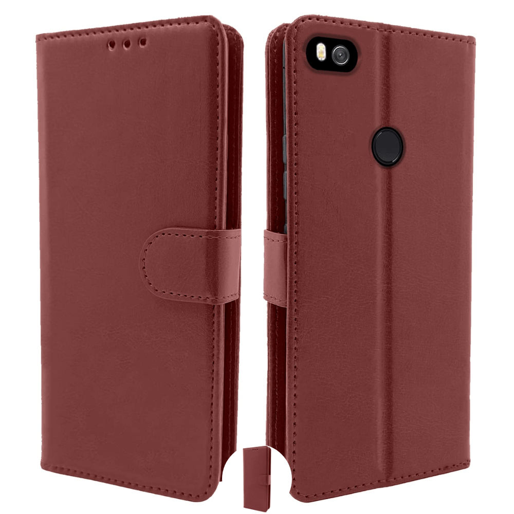 Flip Cover For Redmi 4 Leather Cover With Camera Protection