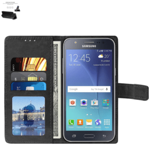 Puloka@Flip Cover For Samsung J5 Cover With Strap