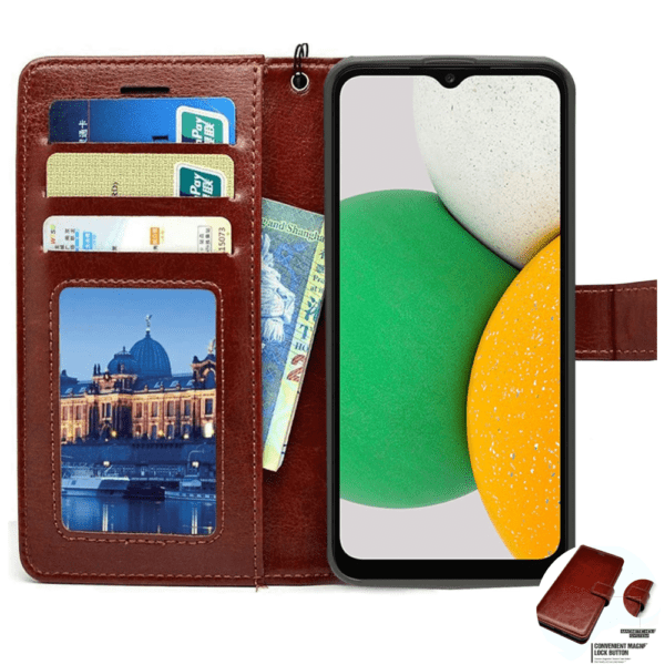 Flip Cover For Samsung A22 4G Leather Cover With Camera Protection