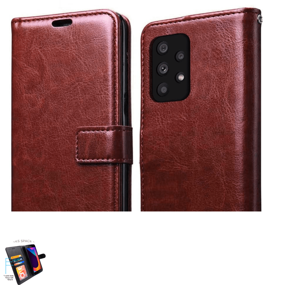 Flip Cover For Samsung A13 4G Leather Cover With Camera Protection