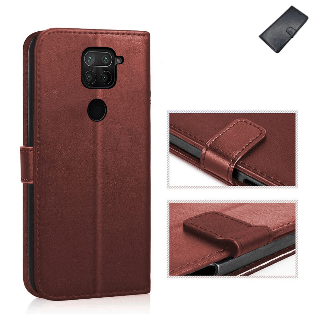 Flip Cover For Redmi Note 9 Leather Cover With Camera Protection