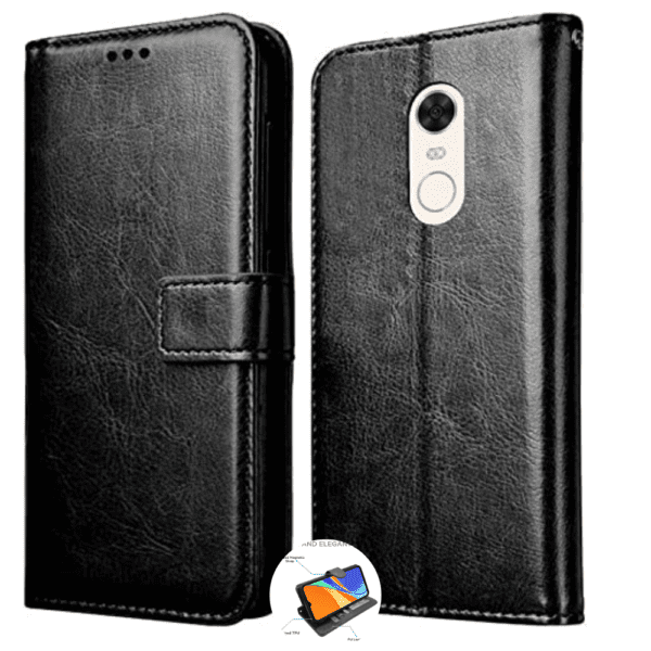 Flip Cover For Redmi Note 5 Leather Cover With Camera Protection