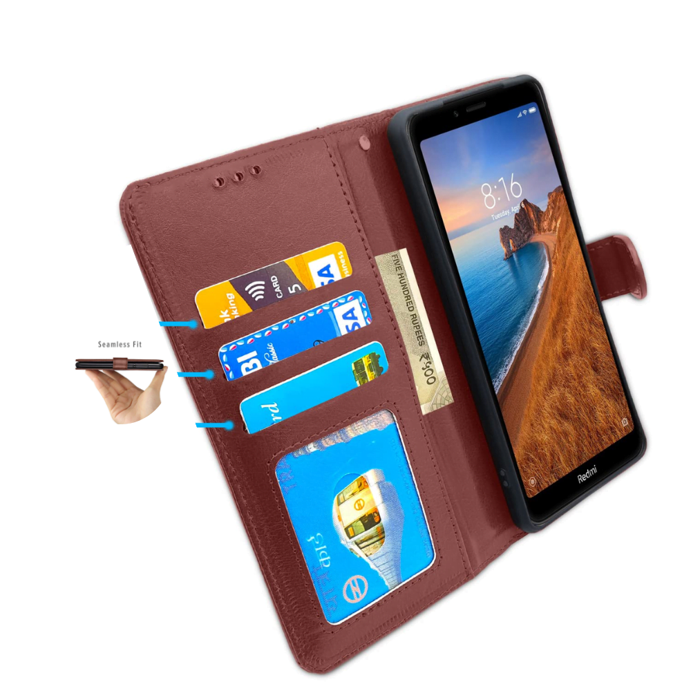 Flip Cover For Redmi 7ALeather Cover With Camera Protection