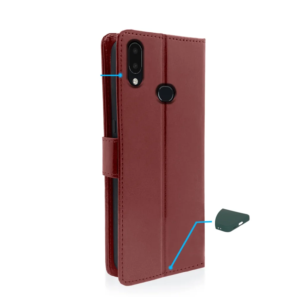 Samsung Galaxy A20 Flip Case Leather Finish