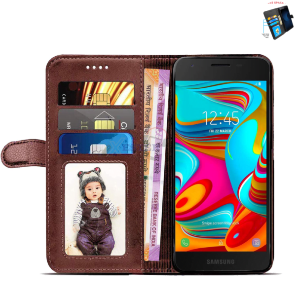 Flip Cover For Samsung A2 core Leather Cover With Camera Protection