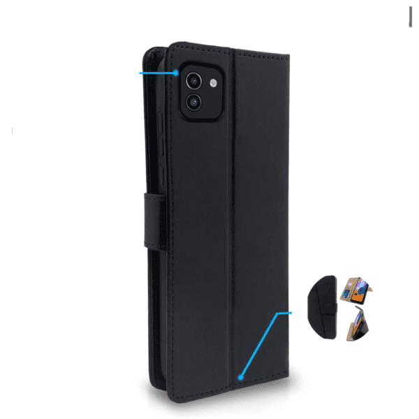 Flip Cover For Samsung A03 Leather Cover With Camera Protection