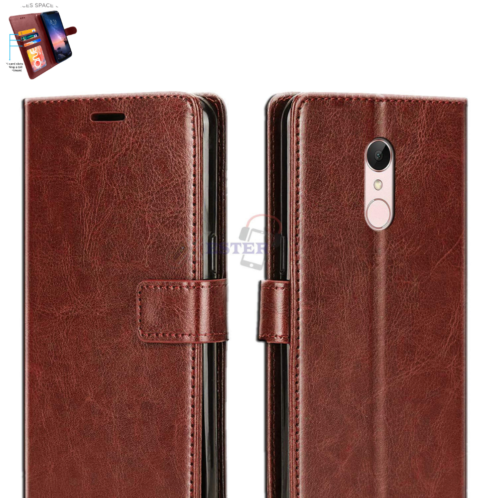 Flip Cover For Redmi 5 Leather Cover With Camera Protection