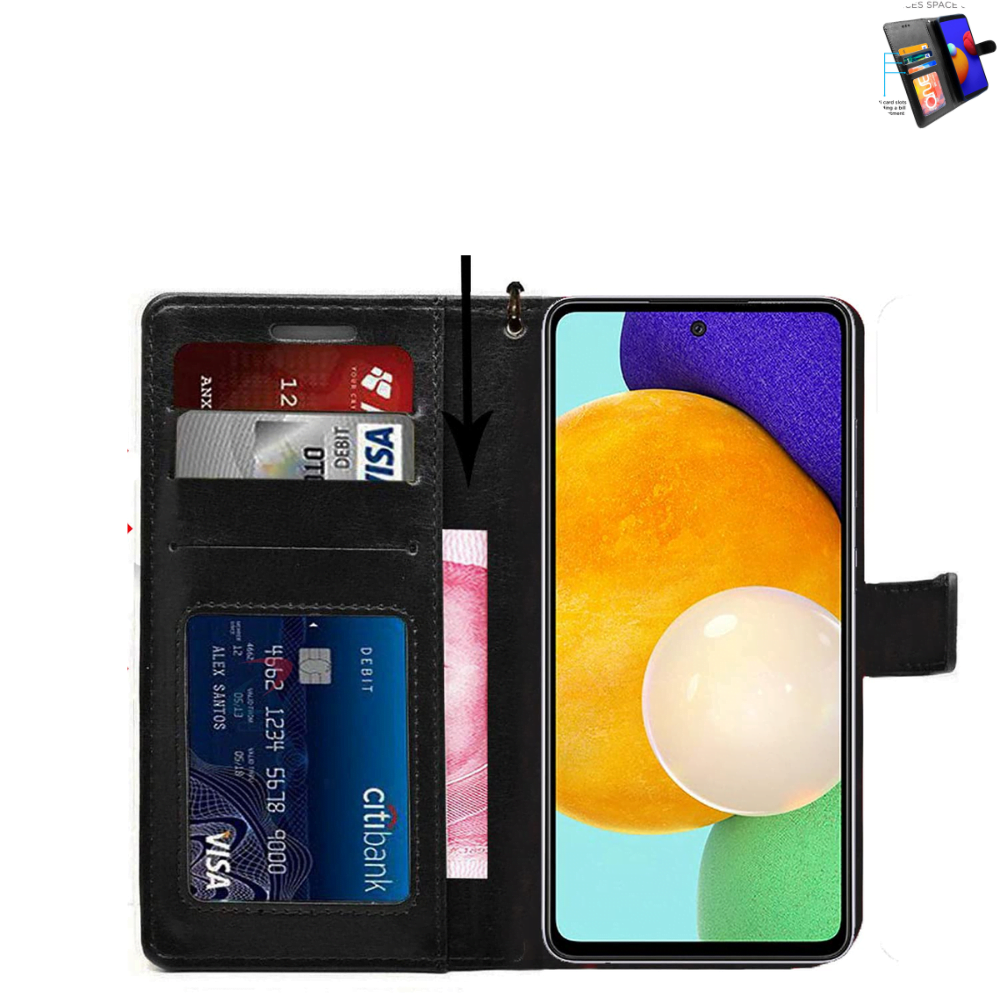 Flip Cover For Samsung A52s Leather Cover With Camera Protection