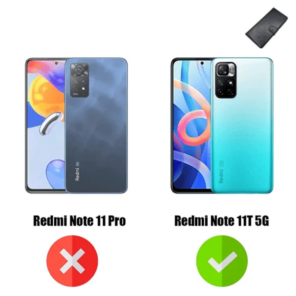 Flip Cover For Redmi Note 11 t 5G Leather Cover With Camera Protection