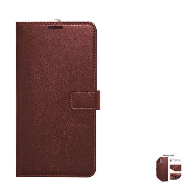 Flip Cover For Redmi 9 power Leather Cover With Camera Protection