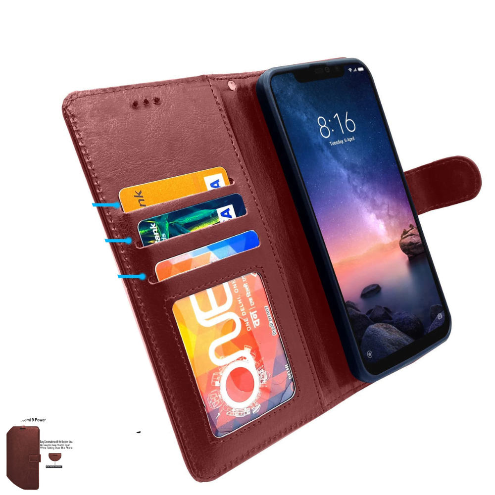 Flip Cover For Redmi 6 Pro Leather Cover With Camera Protection