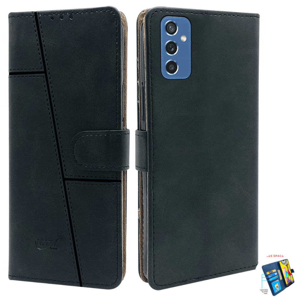 Flip Cover For Samsung M52 5G Leather Cover With Camera Protection