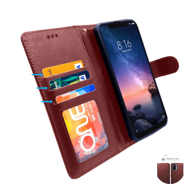 Flip Cover For Redmi Note 10 Leather Cover With Camera Protection