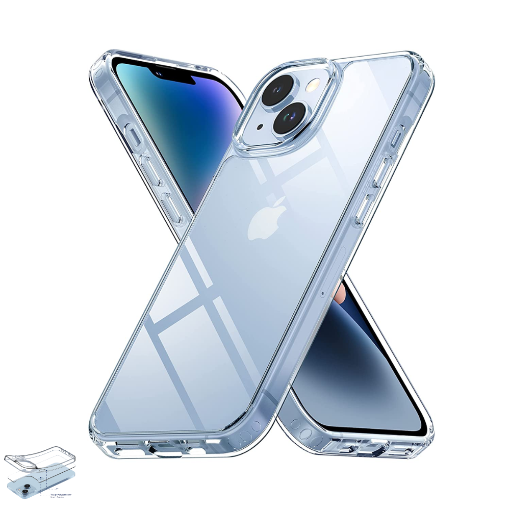 Transparent soft case for iPhone 14 with protection