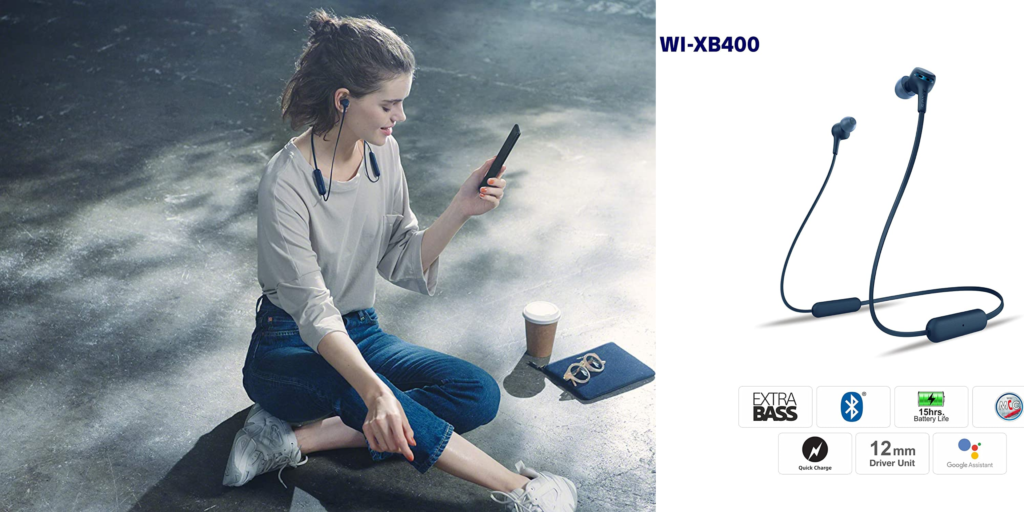Sony WI-XB400 wireless in-ear headphones