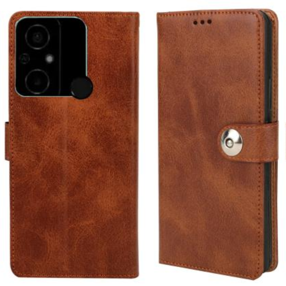 Puloka@Flip Cover For Poco C55 Leather Cover With Camera Protection