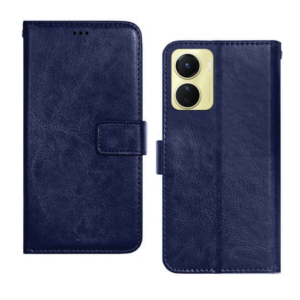 Flip Cover For Vivo Y16 Leather Finishing