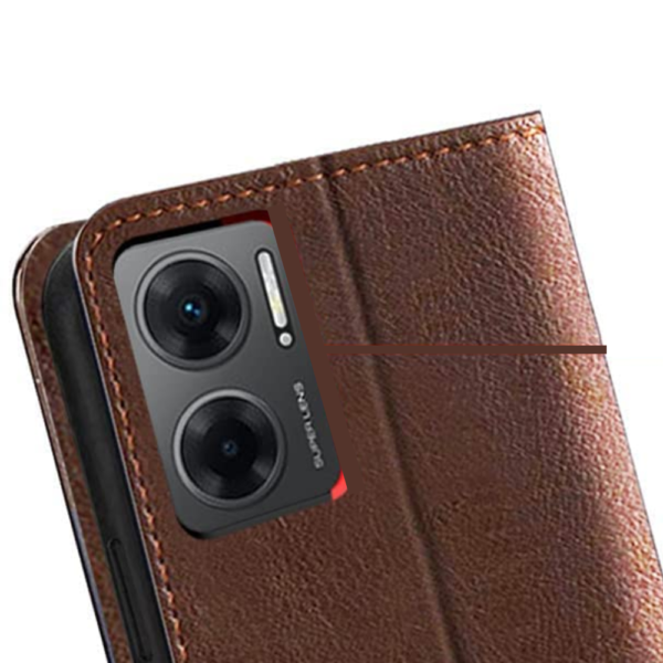 Redmi 11 Prime 5G Flip Case Cover With Leather Finishing
