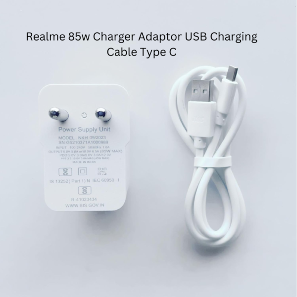 Realme 85w Charger Adaptor USB Charging Cable Type C