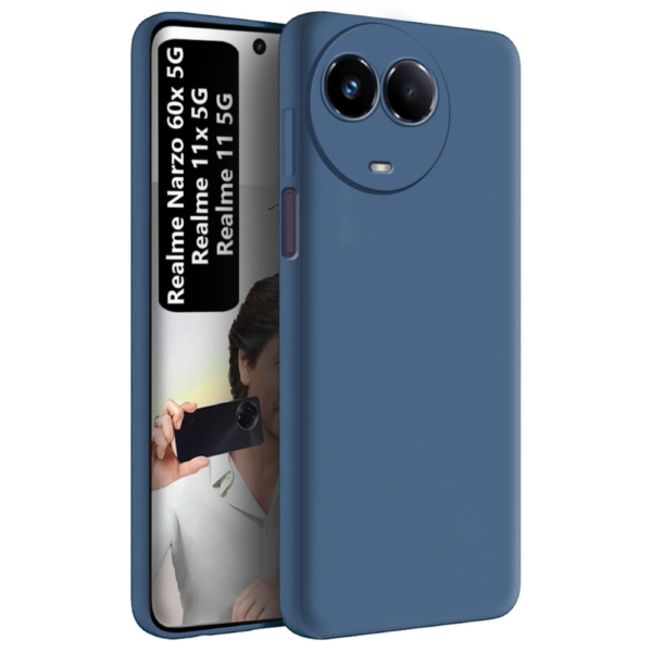 Silicon Back Cover For Realme C67 Blue