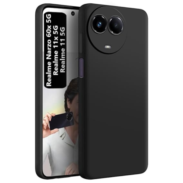 Silicon Back Cover For Realme C67 Black