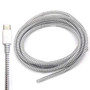 Redclip Metallic Finish Cable Charger Spiral Protector